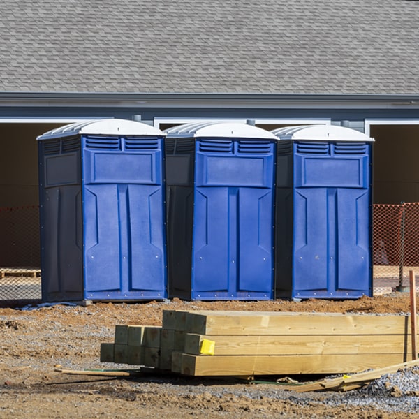 what is the maximum capacity for a single porta potty in Finley Point